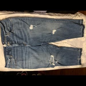 Wide ankle jeans stressed look